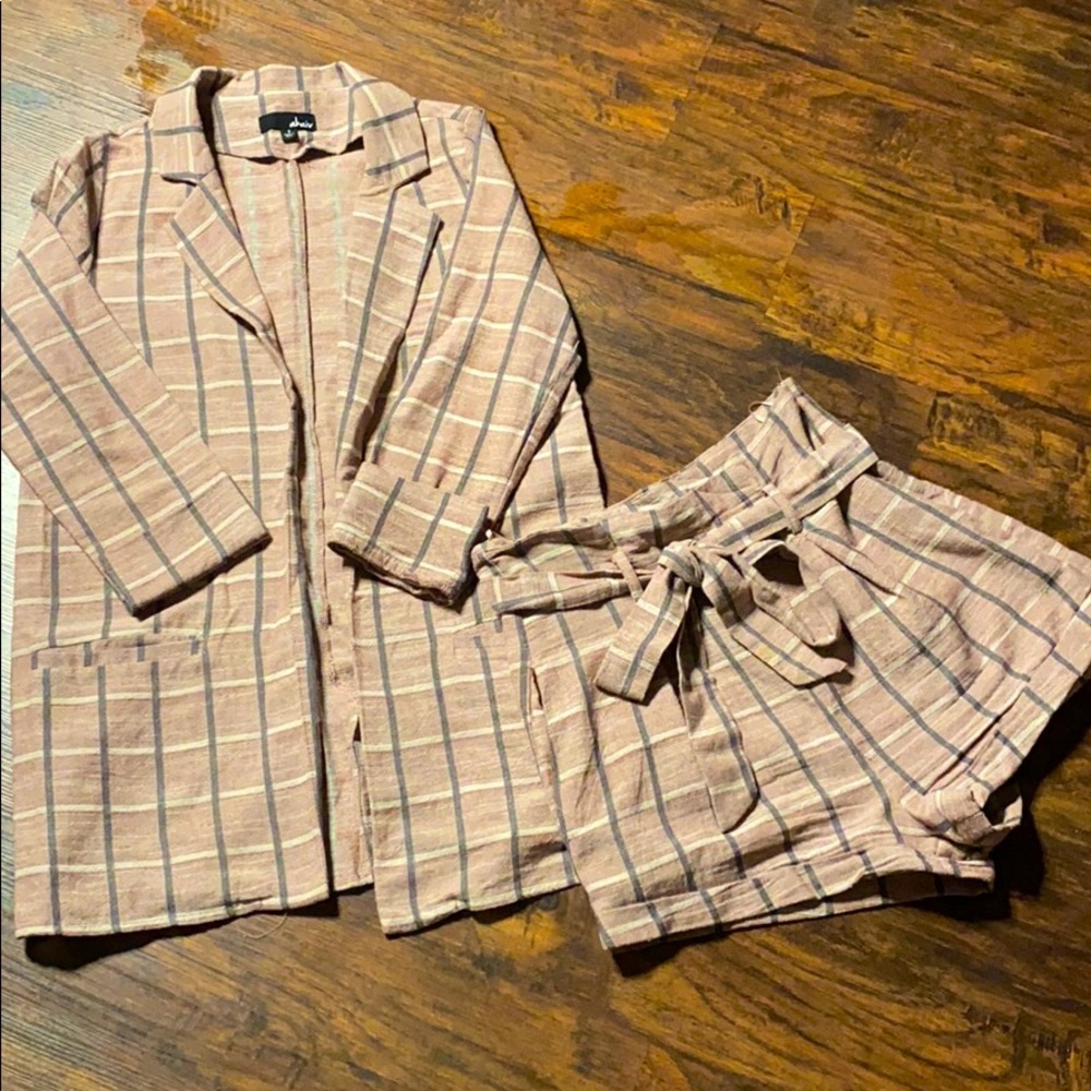 Linen short set